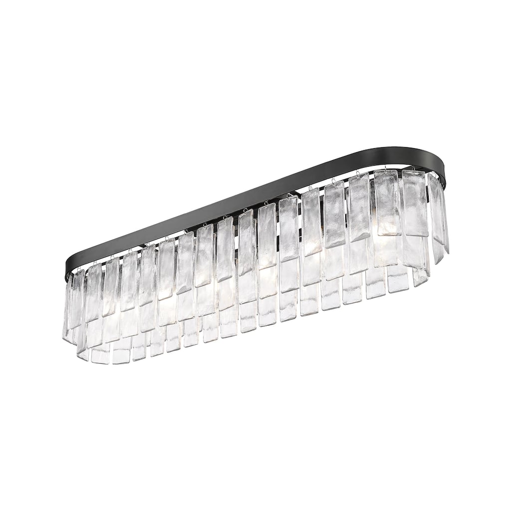Golden Lighting Ciara 6-light Flush Mount in White Gold