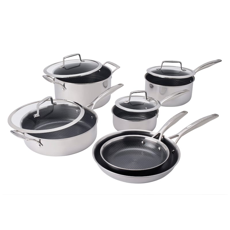 Henckels Paradigm Ceramic 10-pc Stainless Steel Dual Performance Cookware Set