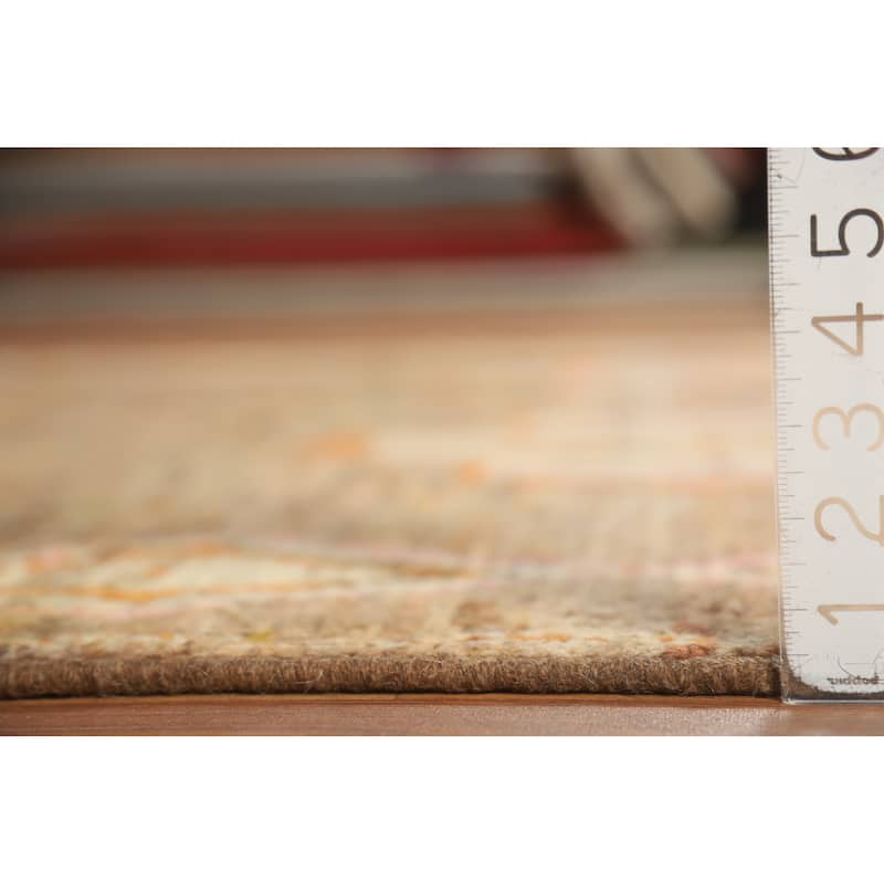 Moroccan Oriental Area Rug Hand-Knotted Brown Modern Wool Carpet - 7'0" x 9'6"