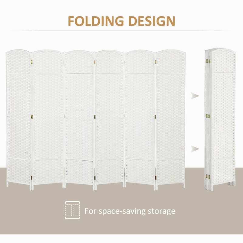 Polypropylene Pine Wood Weaving Room Divider with Arched Top