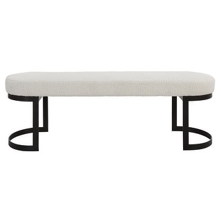 Uttermost Infinity Black Bench - 60"W x 19"H x 16"D