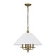 preview thumbnail 4 of 11, Mid-Century Candle Fabric Round Tapered Cone Cage Chandelier 20in