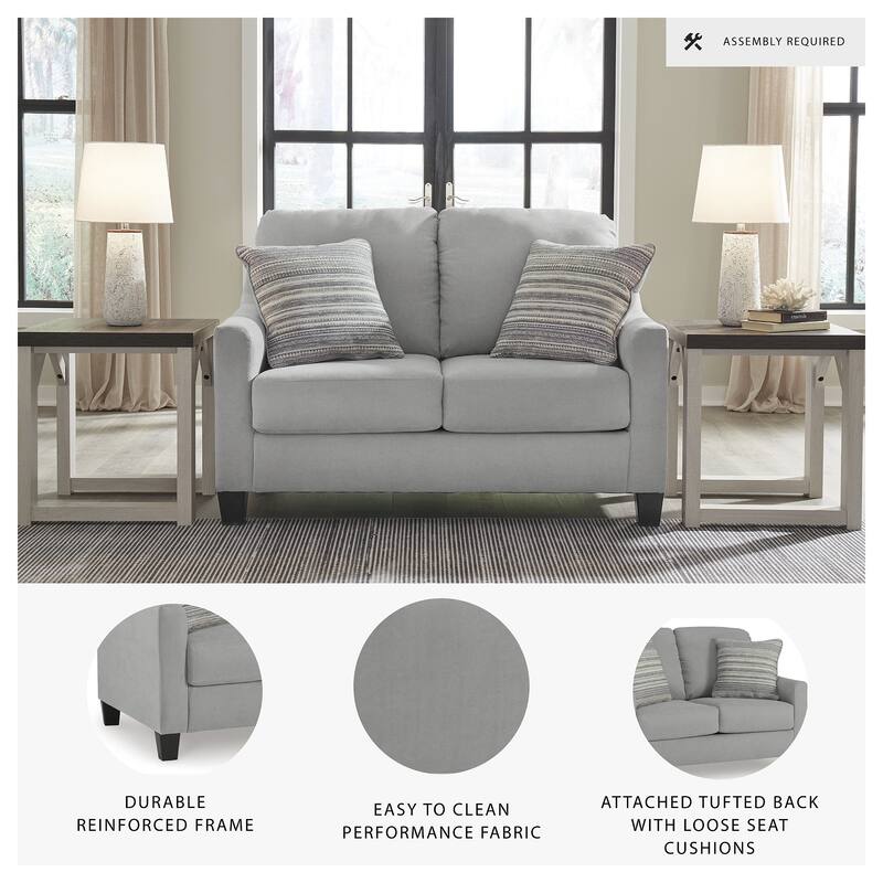 Signature Design by Ashley Adlai Gray Loveseat - 57"W x 39"D x 40"H