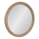 preview thumbnail 13 of 21, Kate and Laurel Mansell Wood Framed Wall Mirror - 28" Diameter Brown
