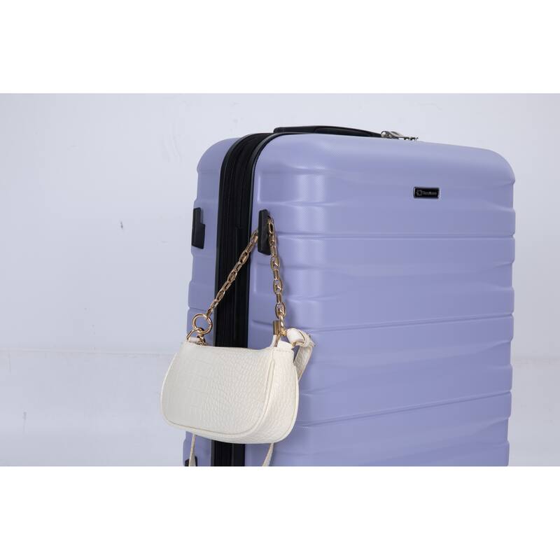 3 Piece Luggage Sets with Double Spinner Wheels and TSA Lock, Expandable Durable PC Hardside Lightweight Suitcase for Men Women