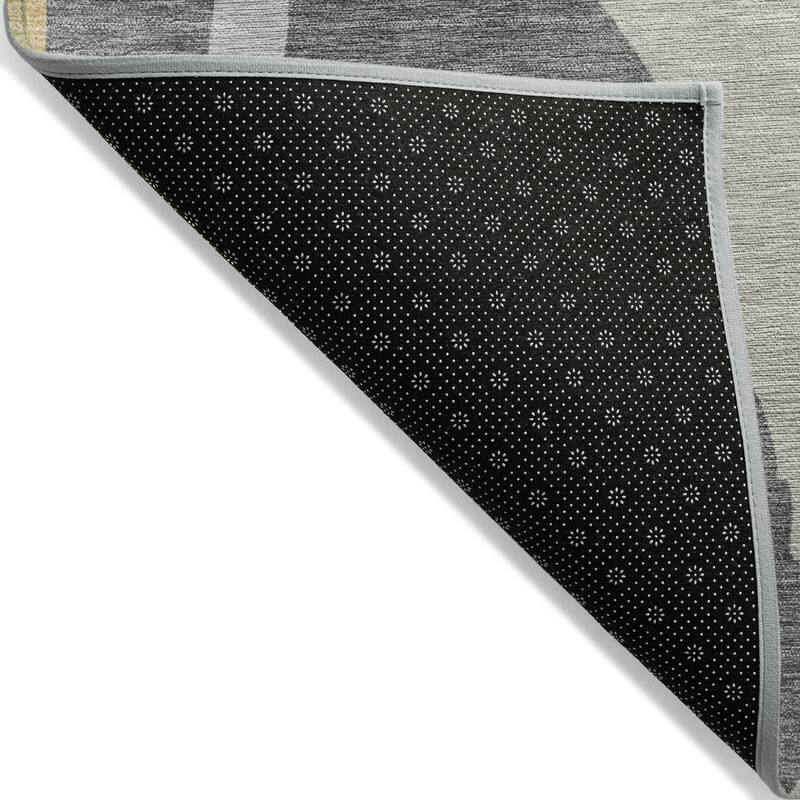 Machine Washable Indoor/ Outdoor Abstract Contemporary Chantille Rug