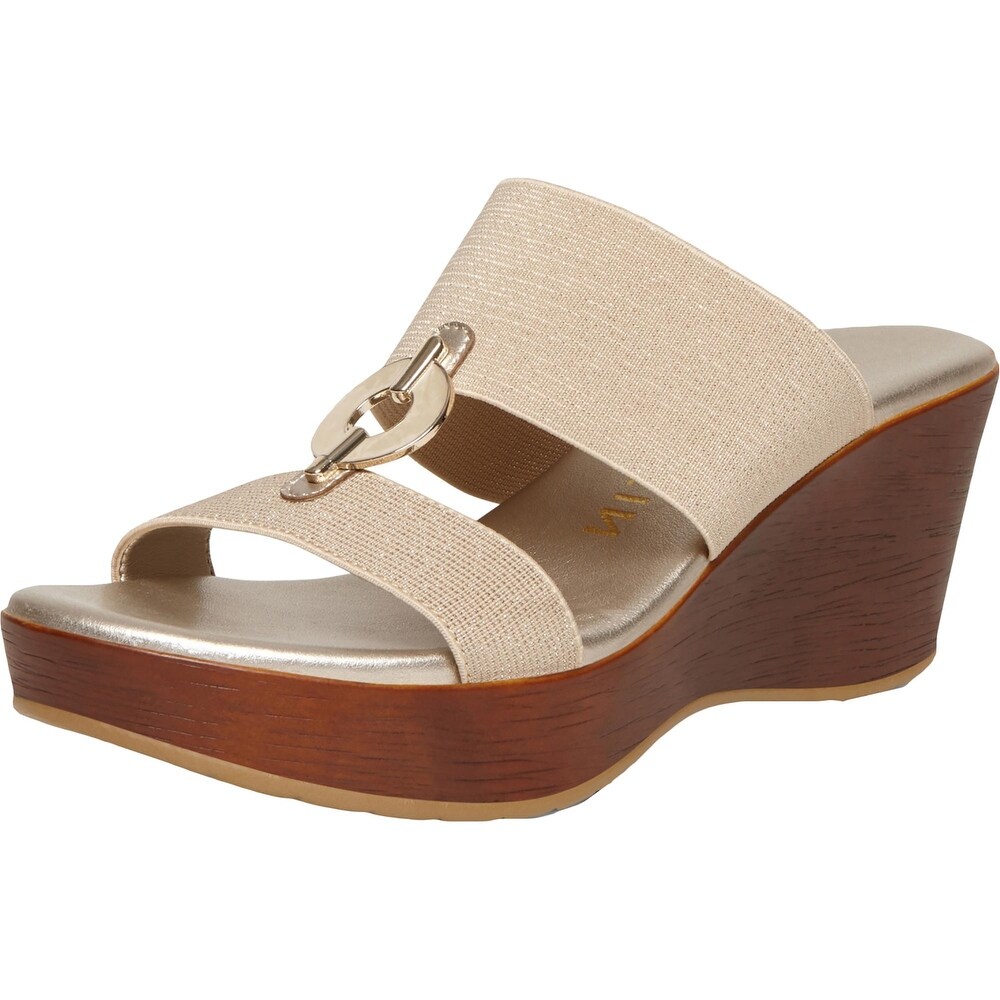 anne klein hadya wedge sandals