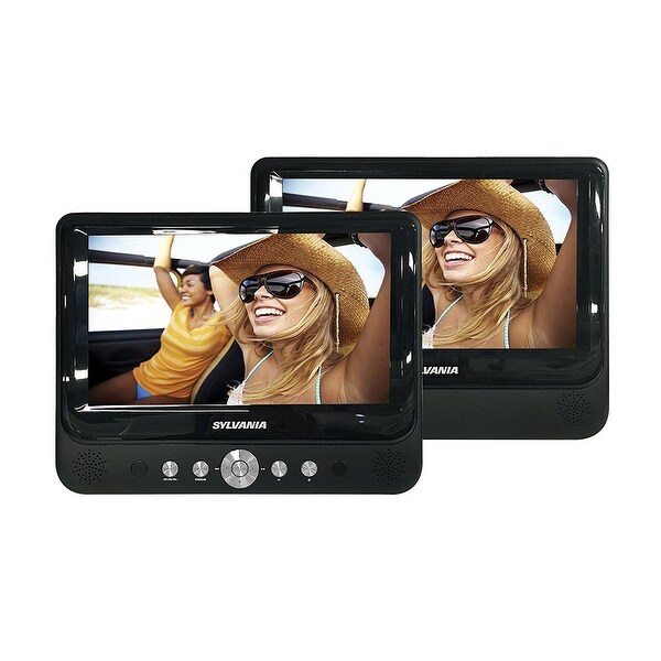 Sylvania SDVD8737A 7" LCD Dual Screen Portable Car DVD Media Player Manufacturer Refurbished