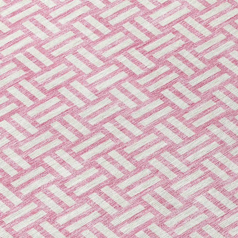 Machine Washable Indoor/ Outdoor Chantille Contempory Crosshatch Rug