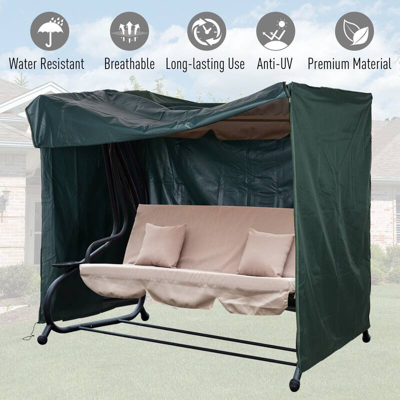 Outsunny Large Outdoor Swing Chair Cover for your Garden & Patio Furniture, Protects Against the Wind, UV Rays, & Water
