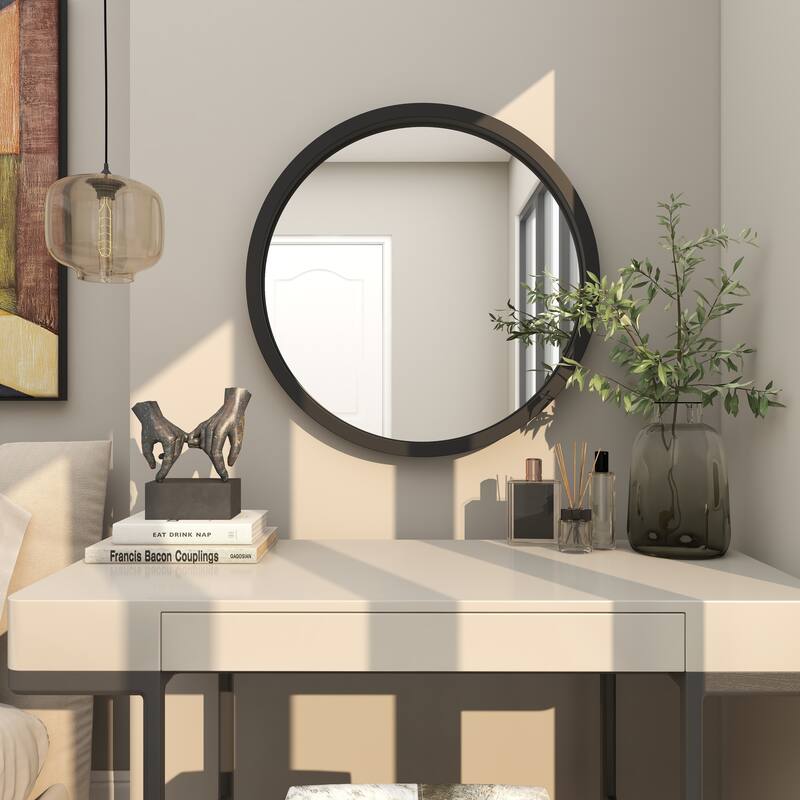 Black, White or Gold Wooden Room Wall Mirror with Thin Frame