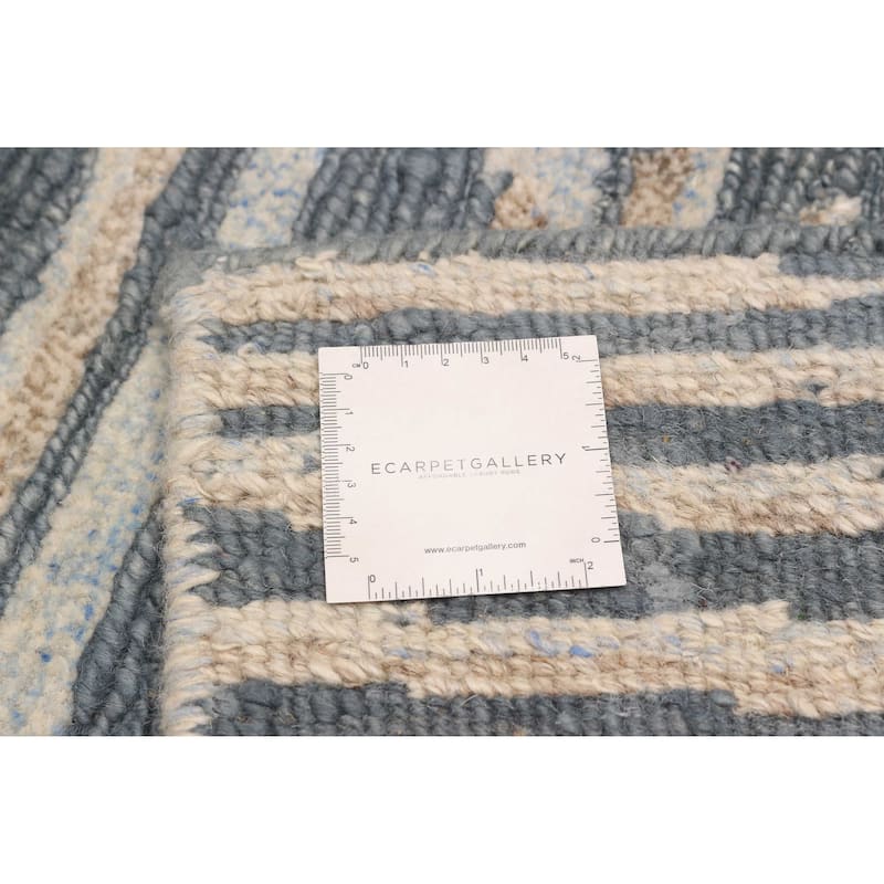 ECARPETGALLERY Hand-knotted Tangier Grey Wool Rug - 9'10 x 13'9