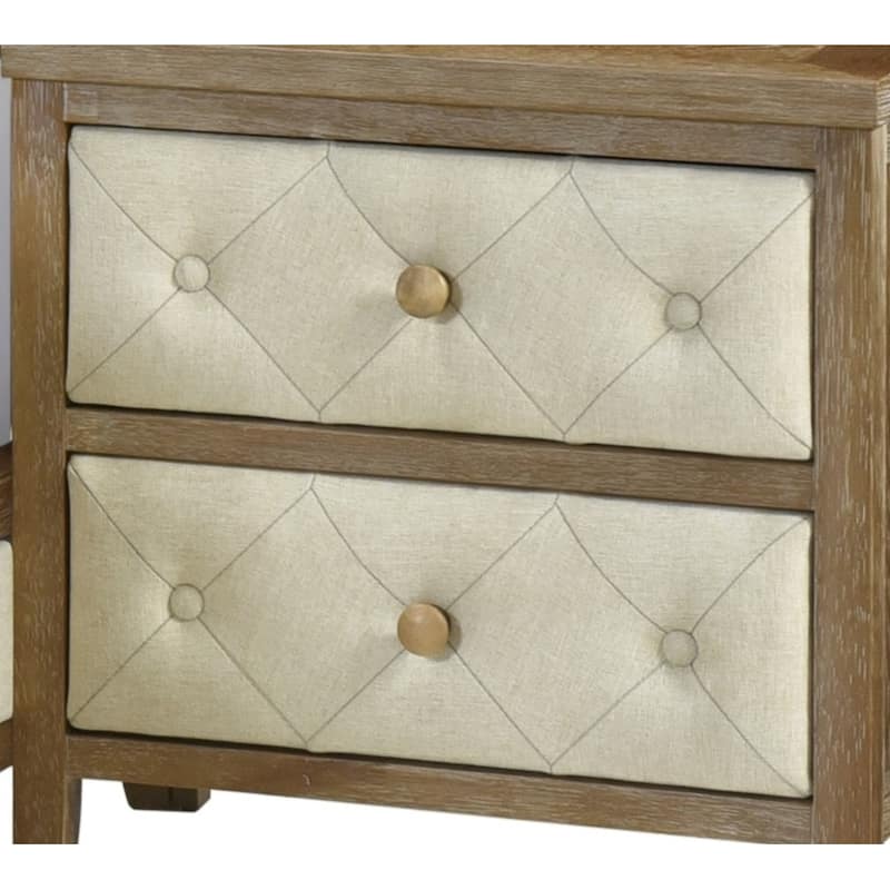 Nightstand 1pc Designed Drawers Fronts Modern Bedroom Furniture