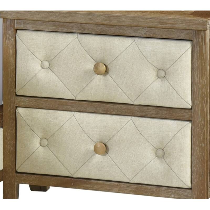 Sophisticated Walnut 1-Pc Nightstand w/ Designed Drawers for Bedroom