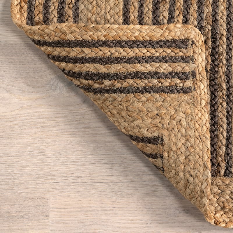 Nuloom Aletta Geometric Tiled Jute Area Rug
