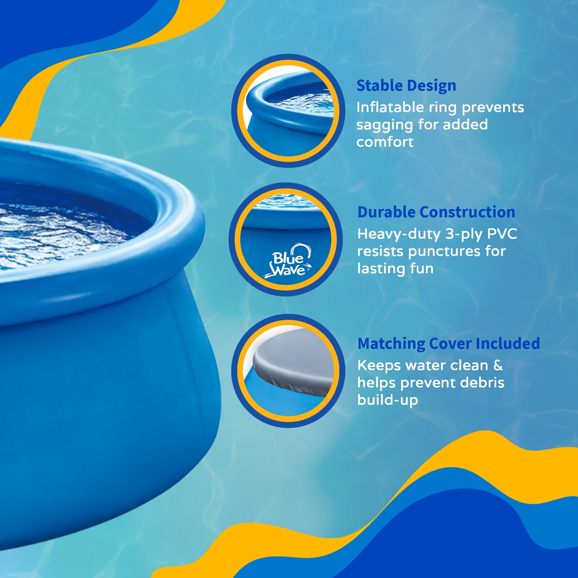 summer waves 10 ft round quick set