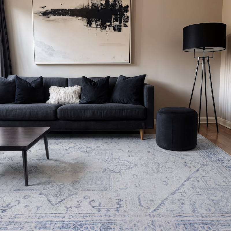 World Rug Gallery Medallion Boho Washable Area Rug - 8'4" x 11'6" - Rectangle