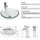 preview thumbnail 9 of 39, 24" Bathroom Vanity Set Tempered Glass/ Ceramics Sink Combo Wall Mounted Natural Cabinet Faucet Drain Mirror