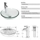 preview thumbnail 72 of 77, Eclife Artistic Vessel Sinks for Bathroom Vanity Tempered Glass Ceramic Basin