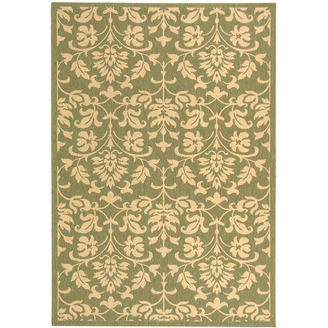 SAFAVIEH Courtyard Bettylou Indoor/ Outdoor Damask Area Rug