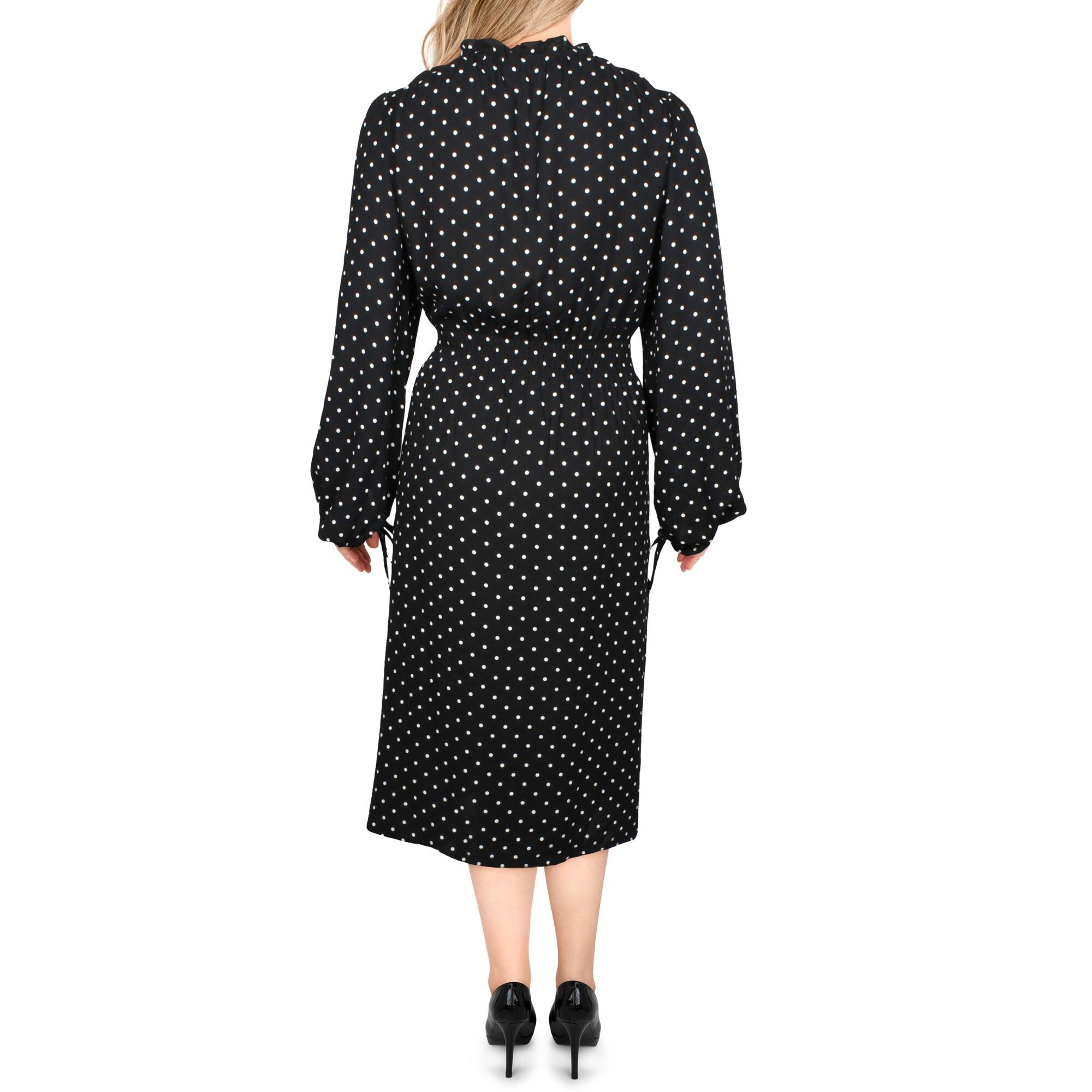Anne klein polka dot fit & flare dress Clearance