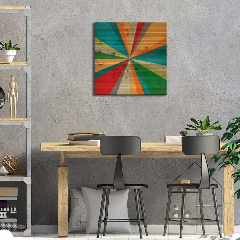 Carnival Lights II Print On Wood by June Erica Vess - Multi-Color