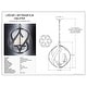 preview thumbnail 6 of 5, Luxury Rustic Chandelier, 19.25"H x 16"W, with Orbital Style, Weathered Black Finish by Urban Ambiance