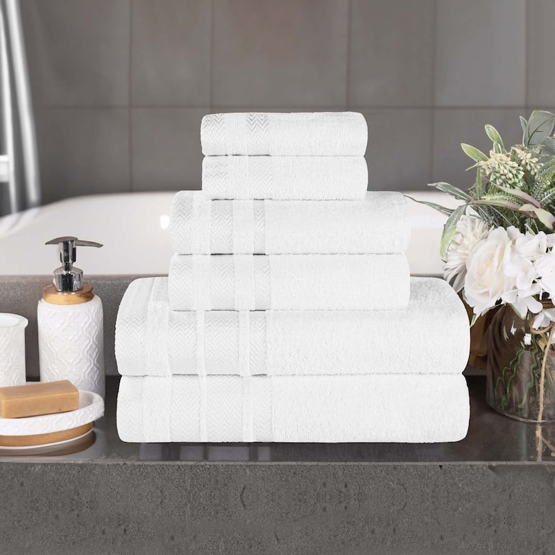 Superior Hays Cotton Medium Weight 6 Piece Bathroom Towel Set