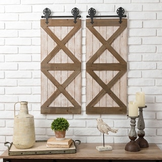 Wood barn door wall sconce hot sale