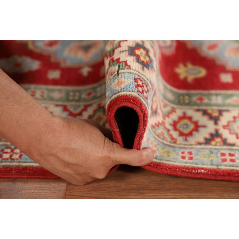 Traditional Red Kazak Foyer Rug Handmade Wool Carpet - 2'10" x 3'9"
