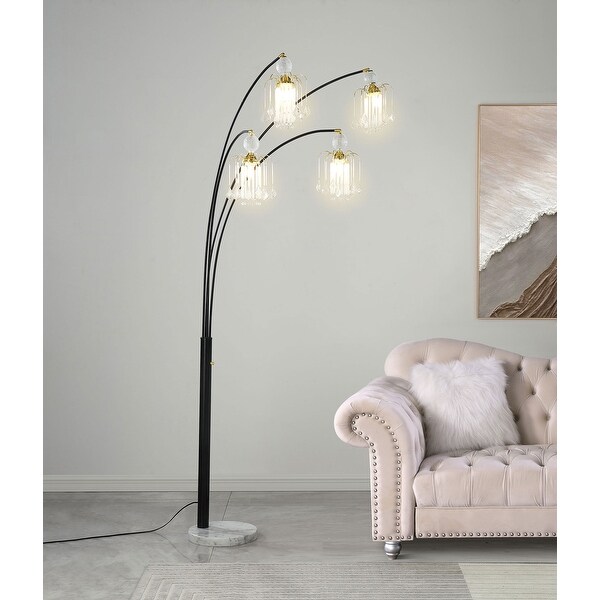 Black crystal floor lamp on sale