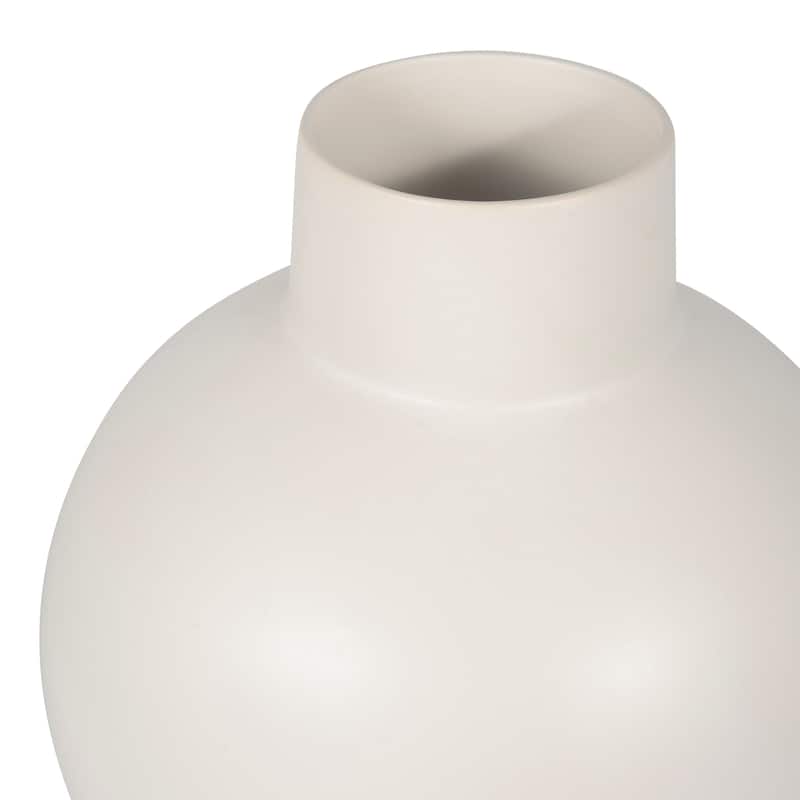Sagebrook Home Neutral Round Modern Ceramic Bubble Vase