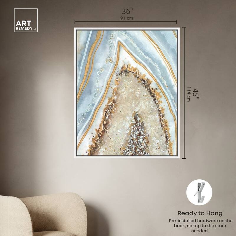 Art Remedy Clarity Art Framed Mineral, Agate & Geode 1 Piece Canvas Wall Art