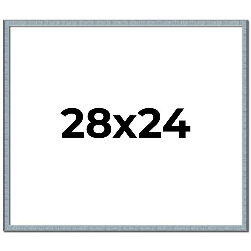 28x24 Frame Rustic Sky Blue Solid Wood Picture Frame | 0.75 Inch