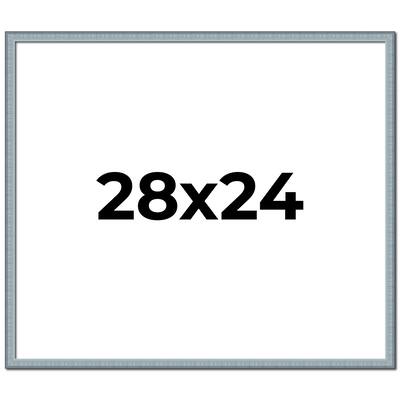 28x24 Frame Rustic Sky Blue Solid Wood Picture Frame | 0.75 Inch