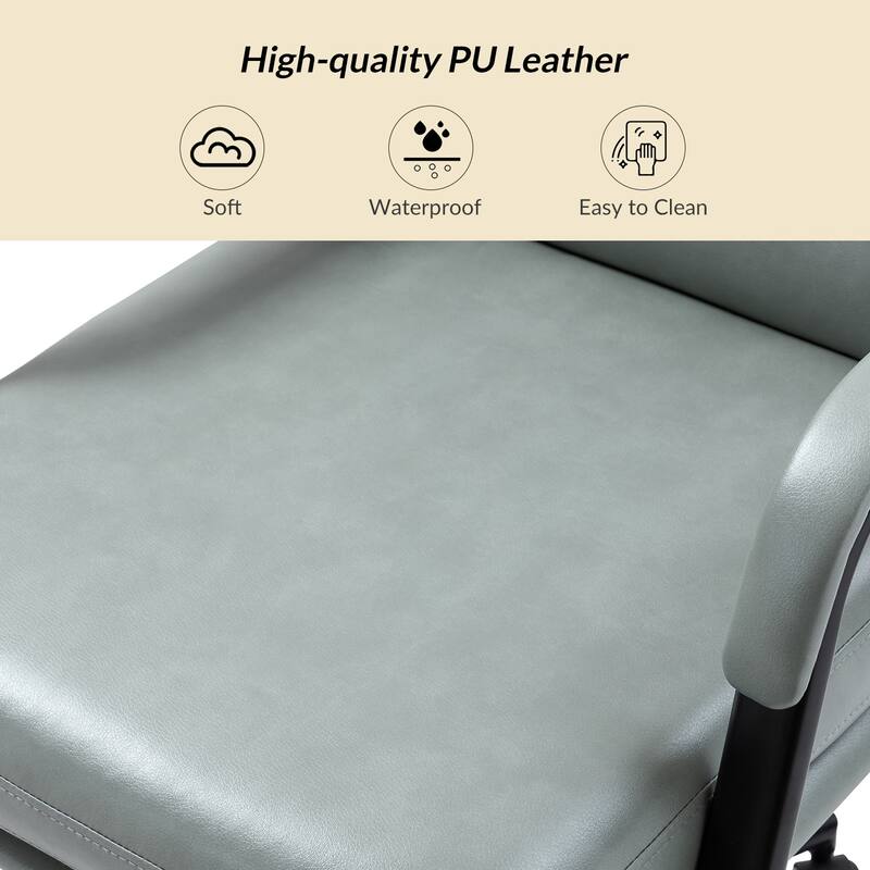 Joseph Modern Task Faux Leather Chair with Tilt Lock and Center Tilt by HULALA HOME