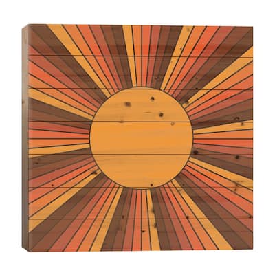 Golden Sunshine State Print On Wood by Circa 78 Designs - Multi-Color