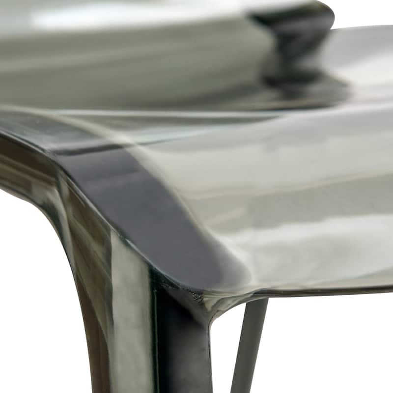 Stackable Acrylic Dining Chair Modern Full Back Transparent Accent Side Chair - Height 32.25", Width 20.5", Depth 21".