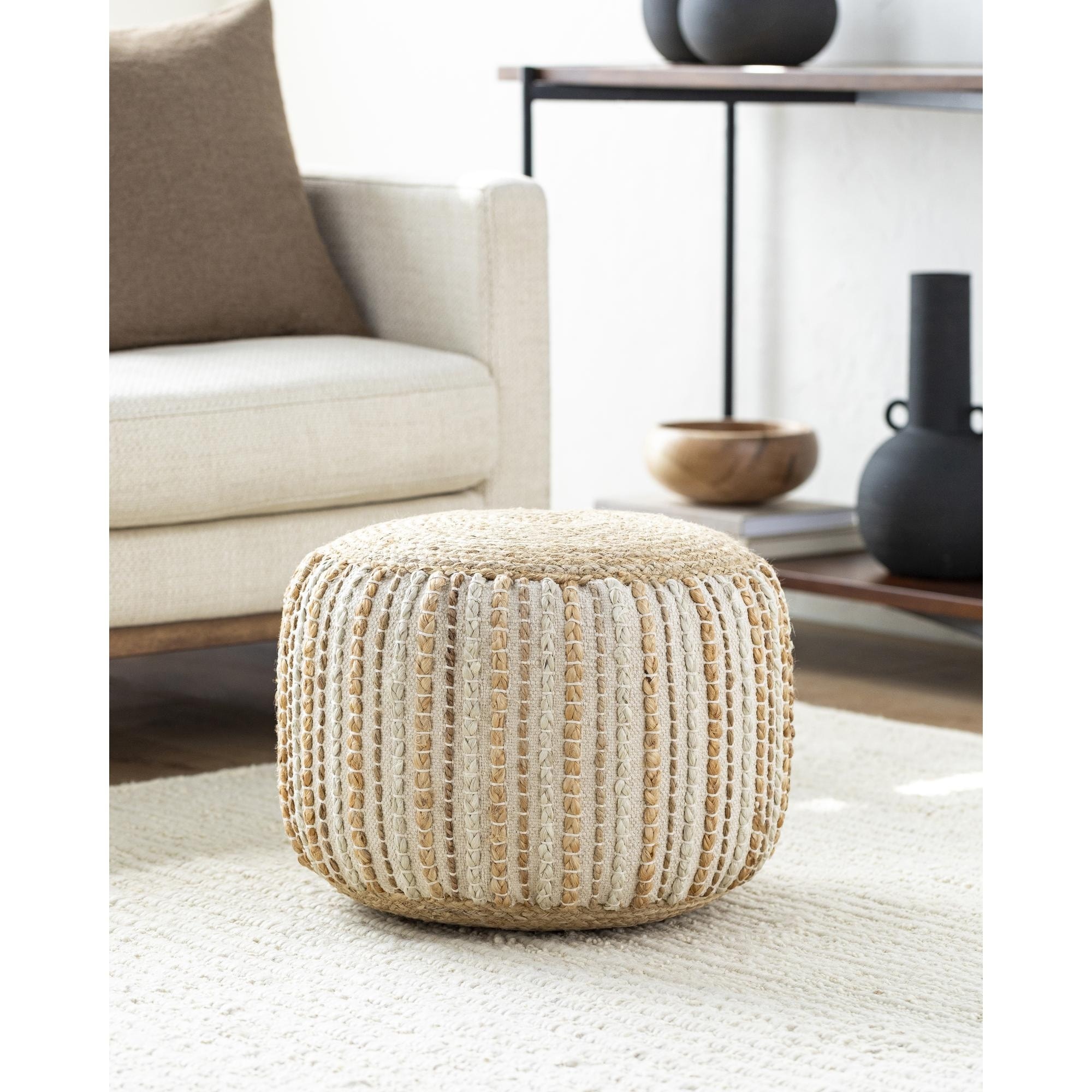 Artistic Weavers Genova Traditional Stripe Pouf