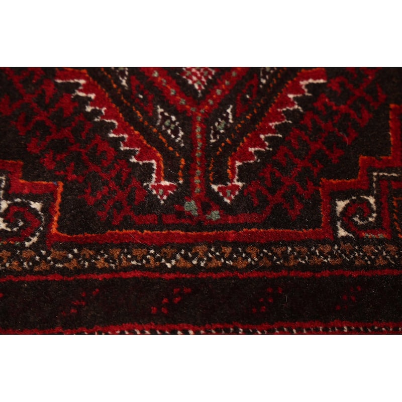 ECARPETGALLERY Hand-knotted Teimani Dark Red Wool Rug - 3'0 x 5'5