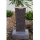 preview thumbnail 1 of 5, XBrand Free Standing Textured Water Fountain w/Pedestal, Indoor Outdoor Décor, 32.5 Inch Tall, Black