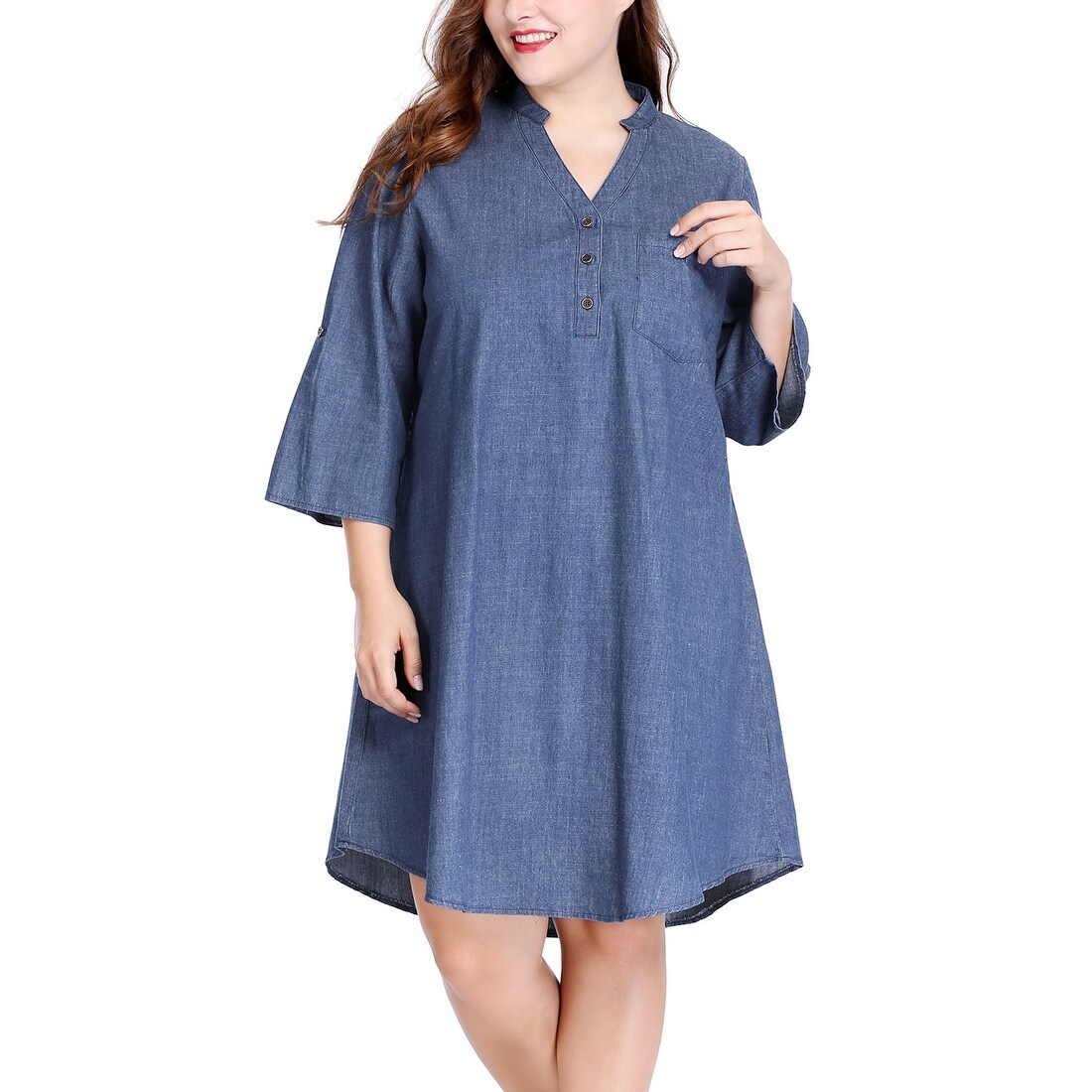 4x denim dress