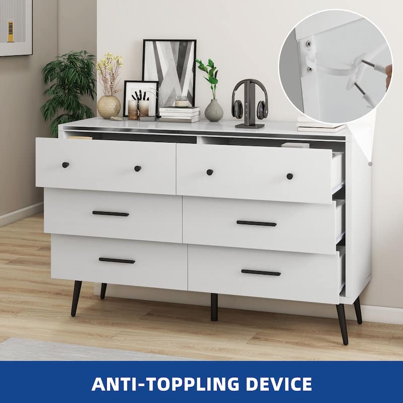 Moasis Modern 6/7 Drawer Chest Drawers Furniture Storage Cabinet For Bedroom Living Room