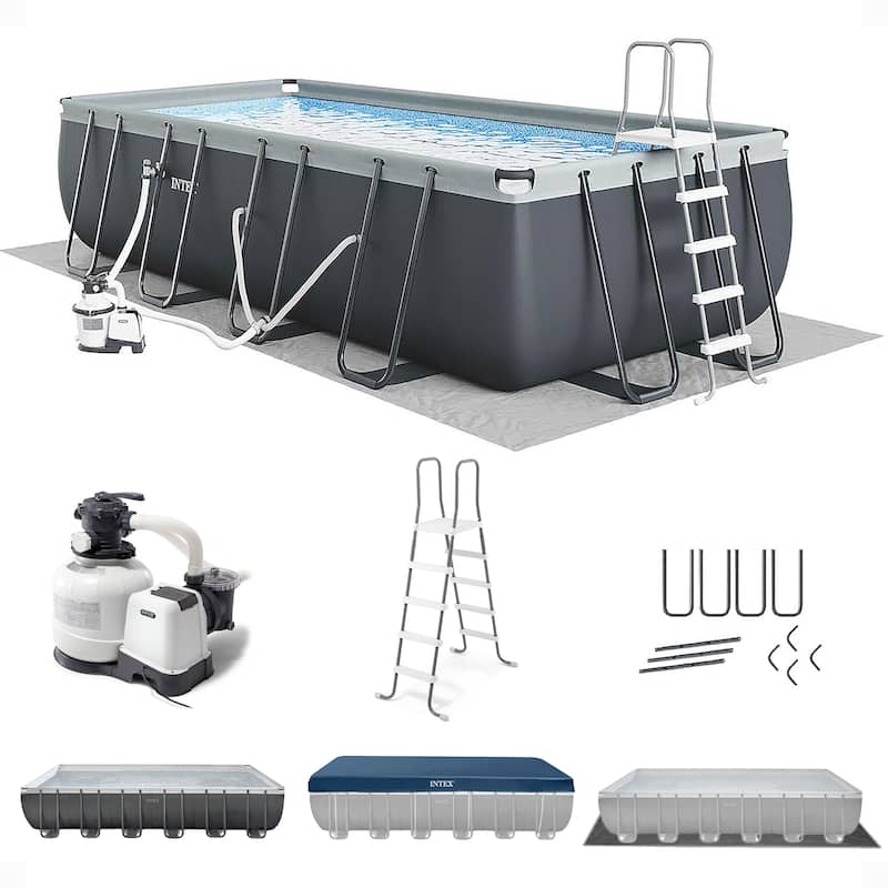 Intex 26363EH 24' x 12' x 52" Rectangular Ultra XTR Frame Swimming Pool w/ Pump - 288 x 144 x 52 inches