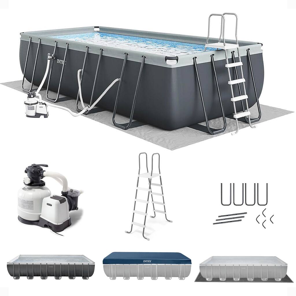 Intex 26363EH 24' x 12' x 52" Rectangular Ultra XTR Frame Swimming Pool w/ Pump - 288 x 144 x 52 inches