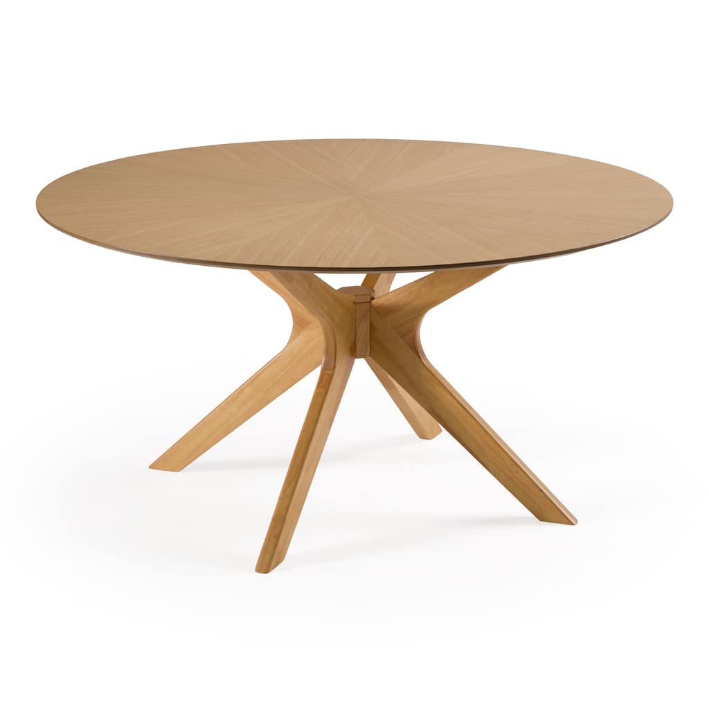 Modrest Prospect Modern Round 59" Natural Oak Dining Table