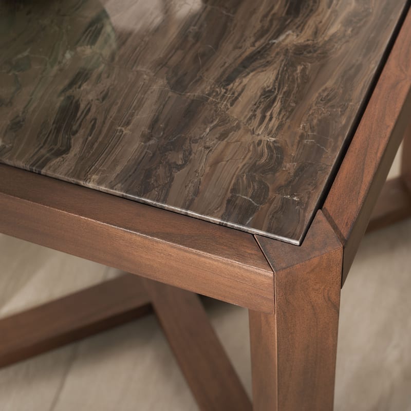 SAFAVIEH COUTURE Bernardi Marble Top Accent Table - 22"W x 22"D x 20"H