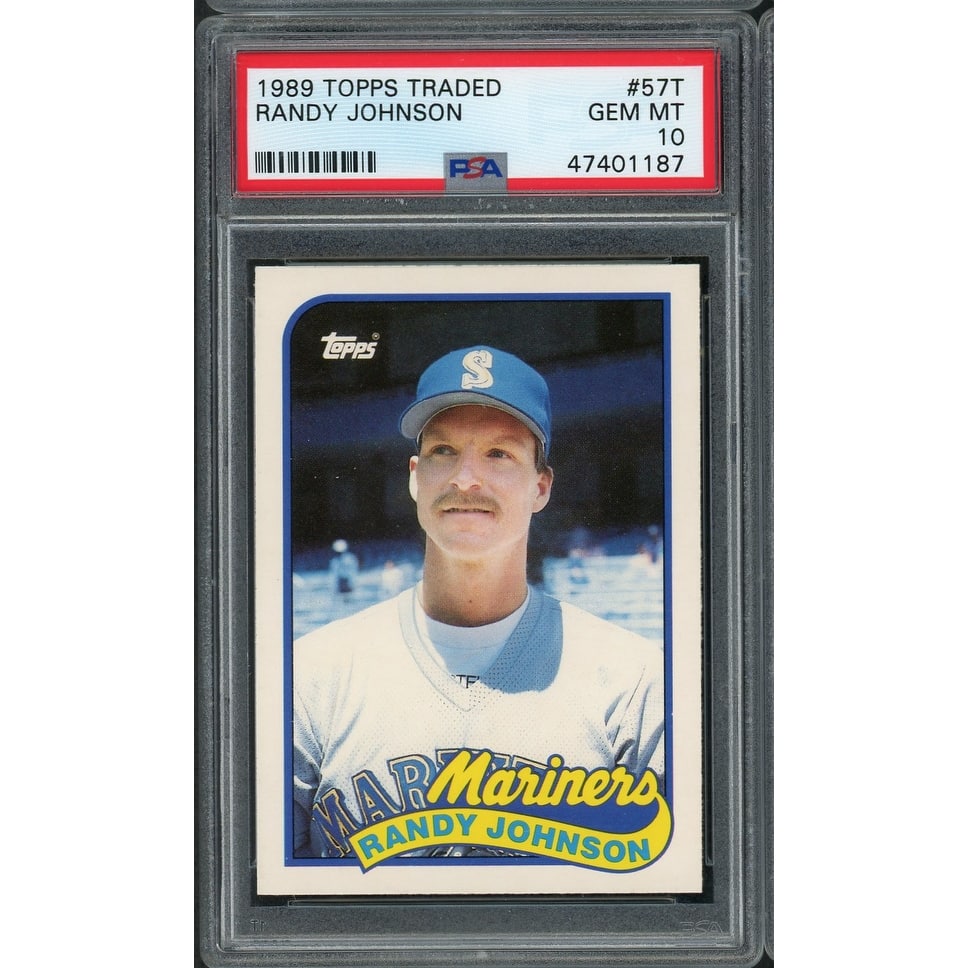 Randy Johnson 1989 Topps Traded Baseball Rookie Card RC #57T Graded PSA 10 GEM MINT - 8'6" x 11'6"