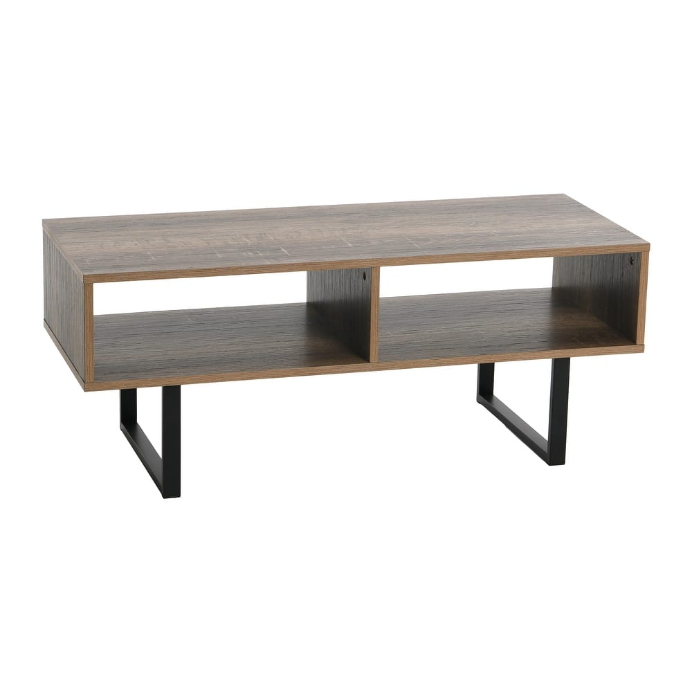 Household Essentials Rectangular TV Stand Coffee Table and Storage - 15.8"L x 39.4"W x 15.8"H