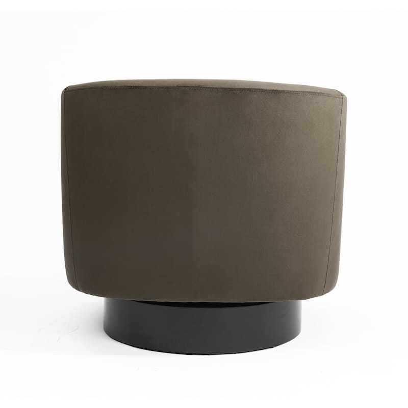UIXE 360° Swivel Barrel Accent Chair Velvet Armchair For Living Room